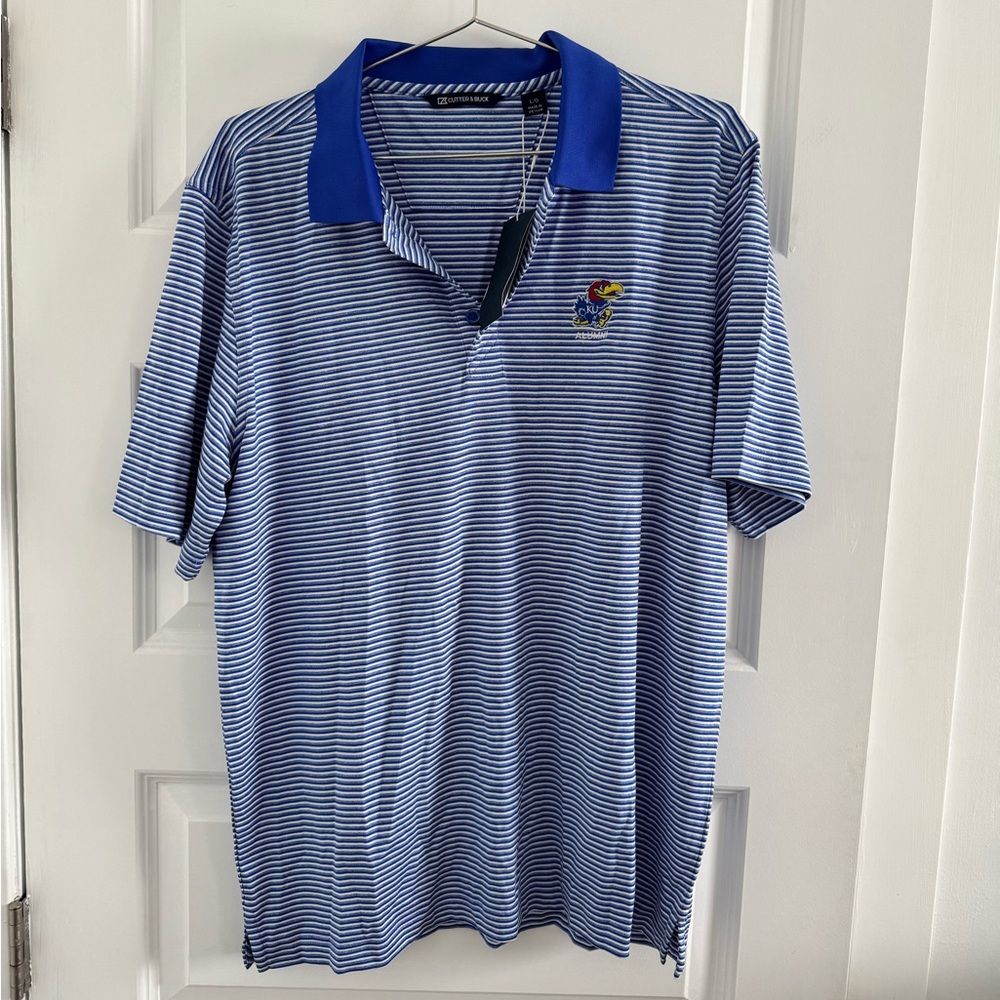 CUTTER & BUCK DryTec polo NWT Kansas Jayhawks